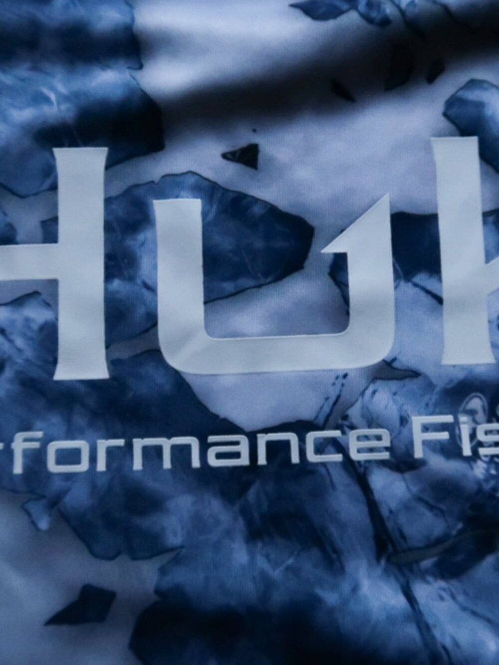 Huk Performance Fishing Blue LS Graphic Mossy Oak UPF WindShirt (XL) NEW! 😎 🐟